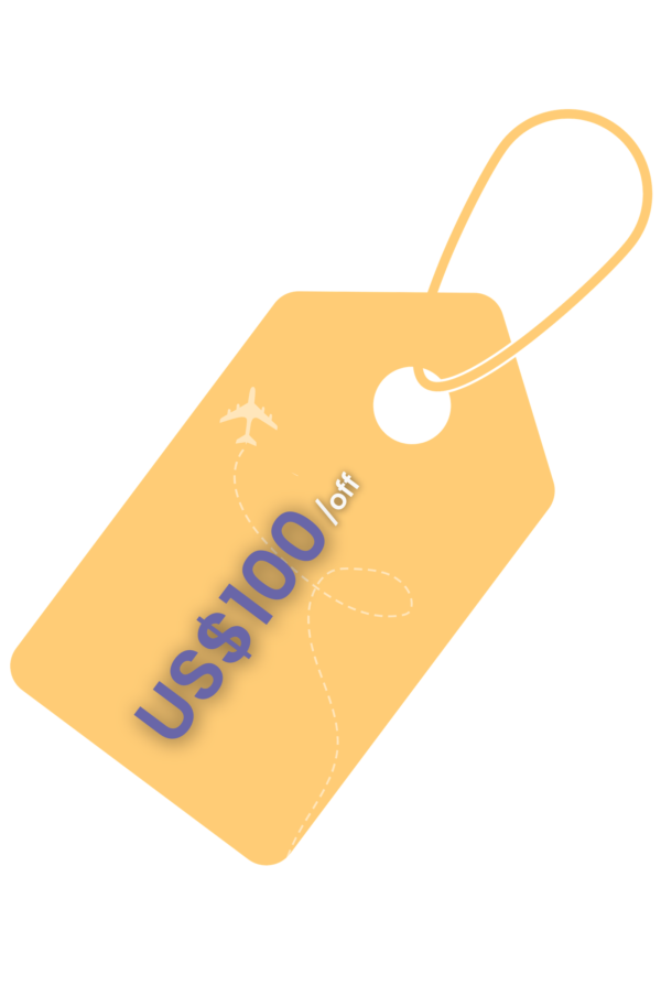 US$ 100 off en reservas terrestres